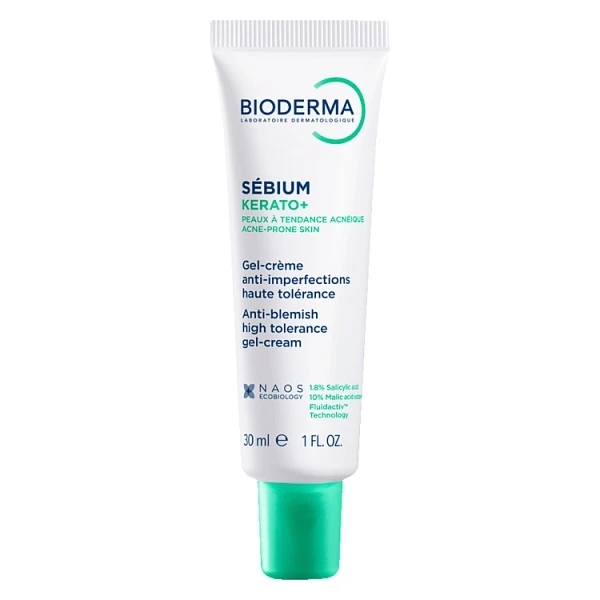 Bioderma Sebium Kerato+, żel-krem przeciwtrądzikowy o wysokiej tolerancji, 30ml