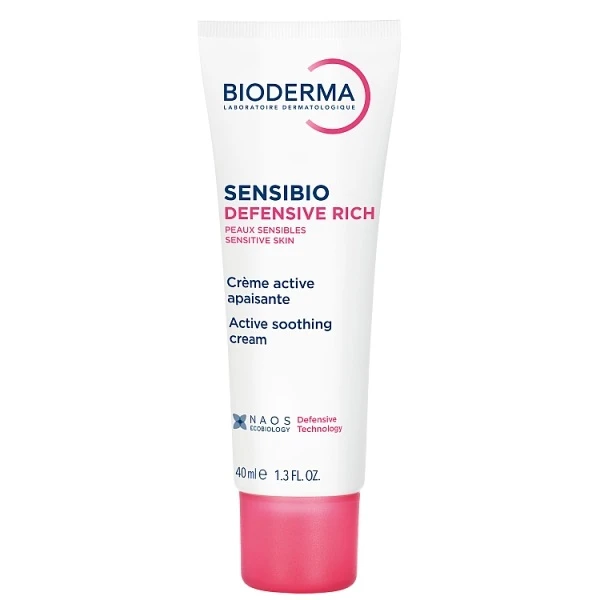Bioderma Sensibio Defensive Rich, krem kojący do twarzy, skóra wrażliwa, 40ml