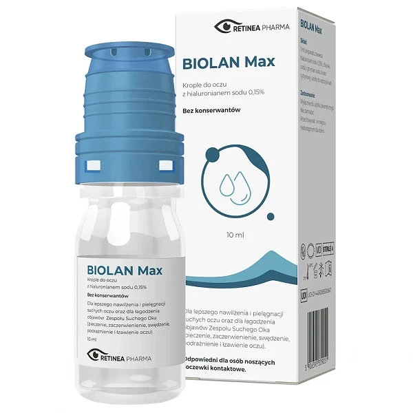 Biolan Max, krople nawilżające do oczu, 10ml