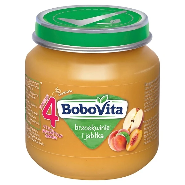 BoboVita, Pierwsza Łyżeczka, brzoskwinie i jabłka, po 4 miesiącu, 125g