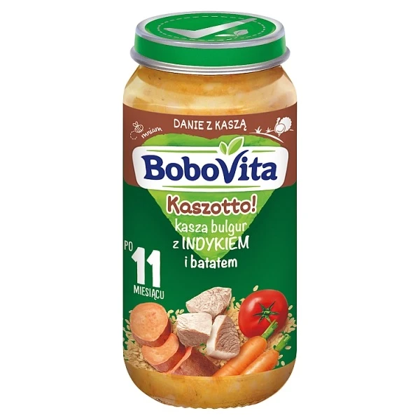 Bobovita, kaszotto, kasza bulgur z indykiem i batatem, po 11 miesiącu, 250g