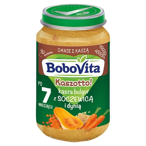 Bobovita, kaszotto, kasza bulgur z soczewicą i dynią, po 7 miesiącu, 190g