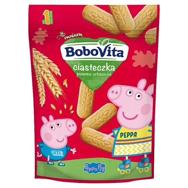 [DATA - 2026-09-16] BoboVita, Świnka Peppa, ciasteczka pszenno-orkiszowe, po 12 miesiącu, 150g