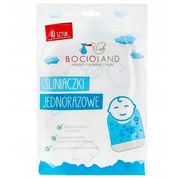 Bocioland, śliniaczki jednorazowe, 10 sztuk