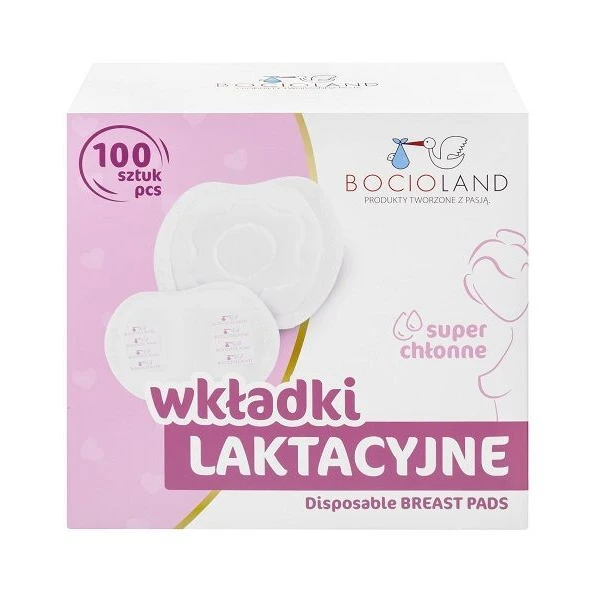 Bocioland, wkładki laktacyjne super chłonne, 100 sztuk