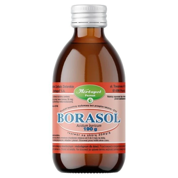 Borasol 30mg/g, roztwór na skórę, 190g