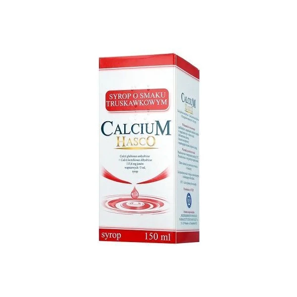 Calcium 115,6mg/5ml, syrop, smak truskawkowy, 150ml
