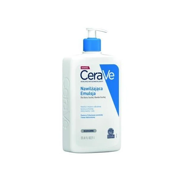 CeraVe, emulsja nawilżająca do twarzy i ciała, skóra sucha, 1000ml