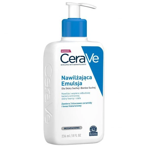 CeraVe, emulsja nawilżająca do twarzy i ciała, skóra sucha, 236ml