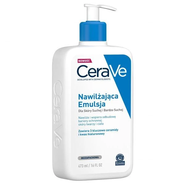 CeraVe, emulsja nawilżająca do twarzy i ciała, skóra sucha, 473ml