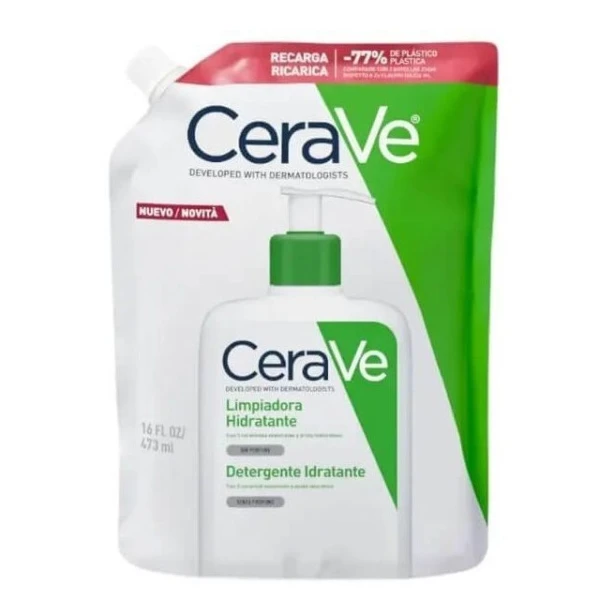 CeraVe, nawilżająca emulsja do mycia ciała i twarzy, skóra normalna i sucha, zapas, 473ml