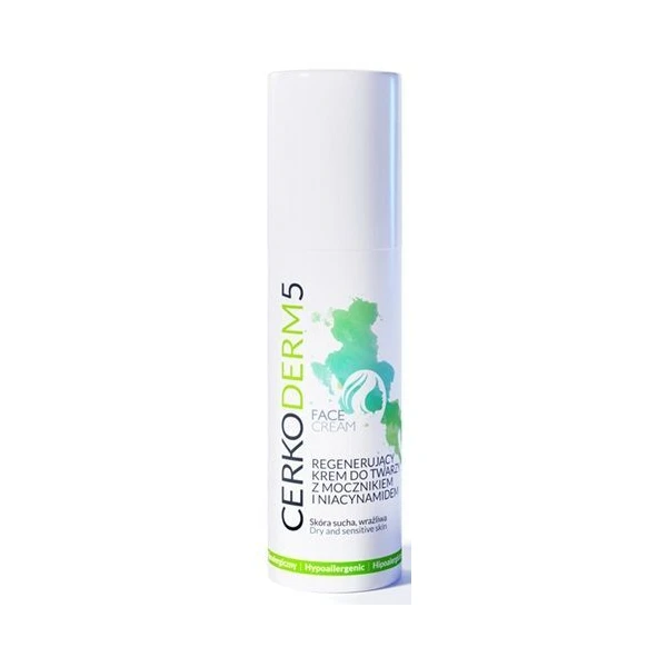 CerkoDerm 5, krem regenerujący do twarzy, skóra sucha i wrażliwa, 50ml