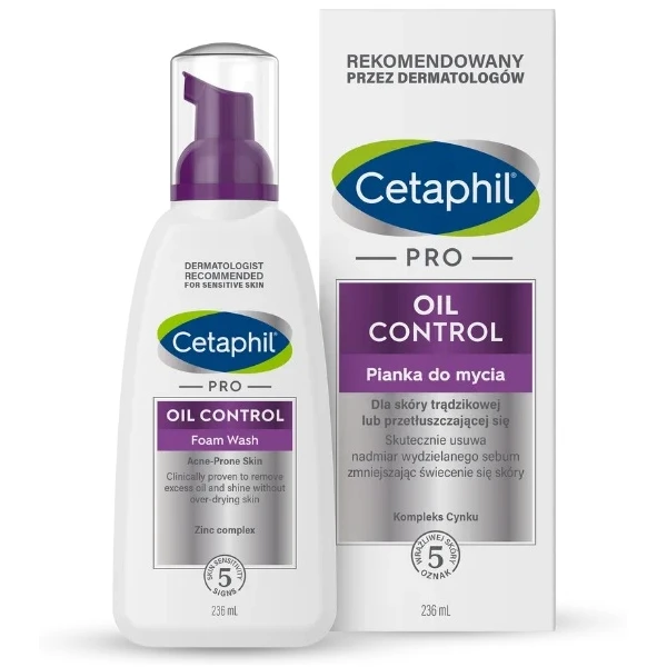 Cetaphil PRO Oil Control, pianka do mycia, cera trądzikowa, 236ml