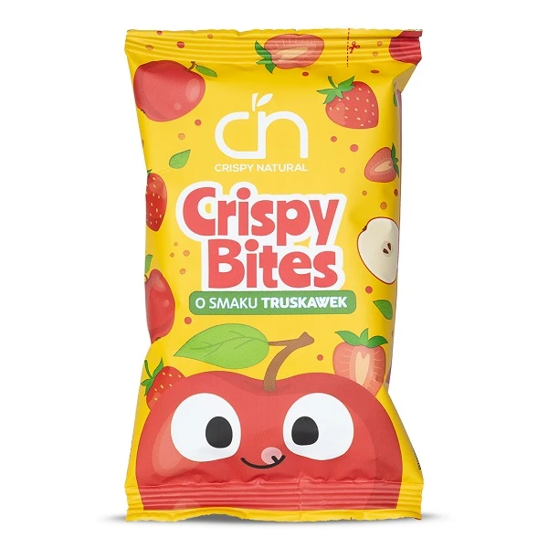 Crispy Natural, Jabłko o smaku truskawek, suszone płatki jabłek, 14g