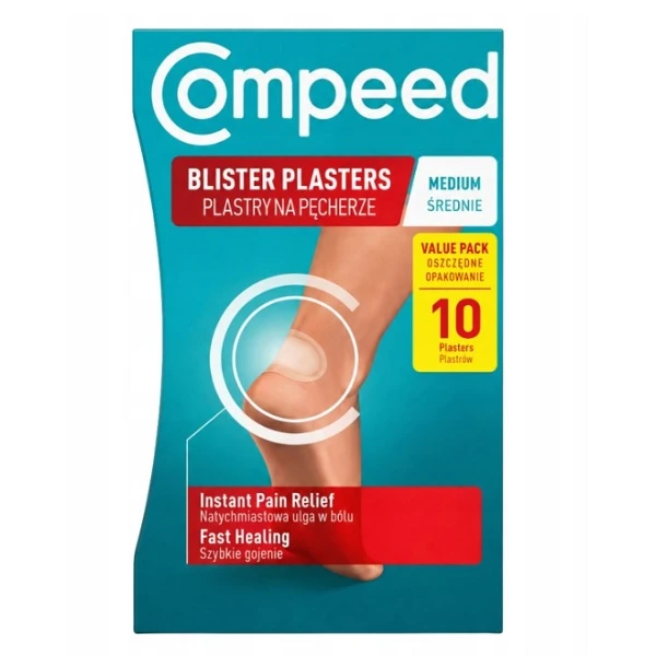 Plastry na pęcherze, Compeed, średnie, 10 sztuk