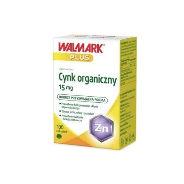 Cynk organiczny 15mg, 100 tabletek