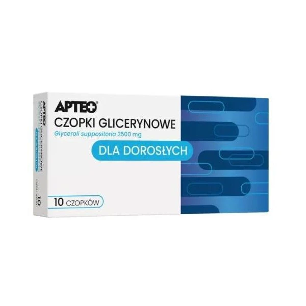 Czopki glicerynowe, Apteo, dla dorosłych, 10 sztuk
