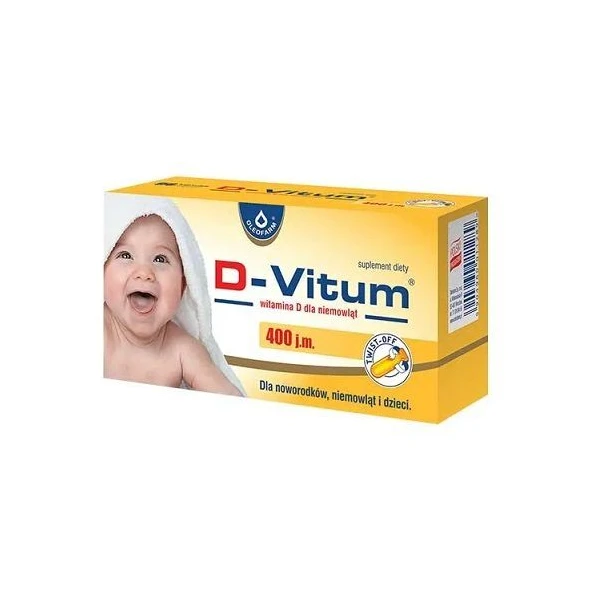 D-Vitum 400 j.m., dla noworodków, niemowląt i dzieci, 90 kapsułek twist-off