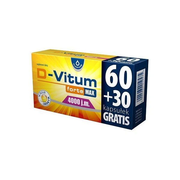 D-Vitum Forte Max 4000 j.m., 90 kapsułek