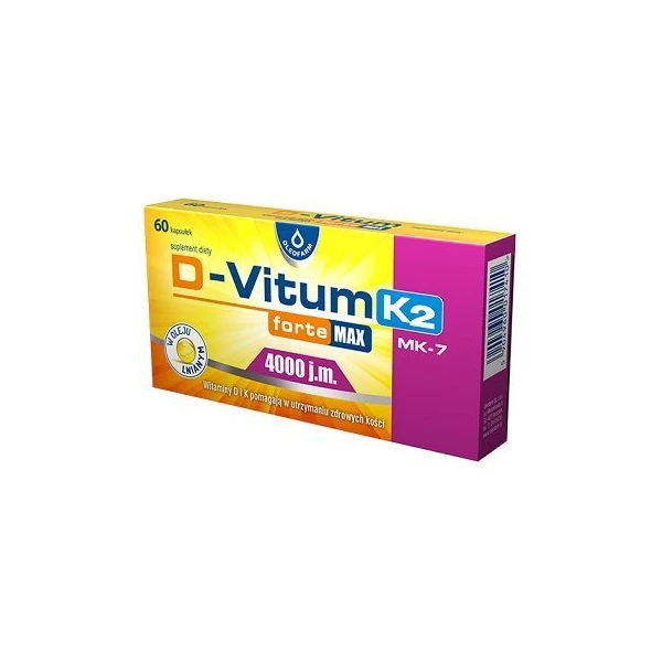 D-Vitum Forte Max 4000 j.m. K2 MK-7, 60 kapsułek