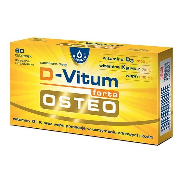D-Vitum Forte Osteo, 60 tabletek do ssania lub połykania