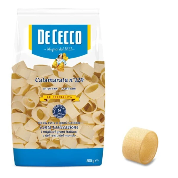 De Cecco Le Specialita, włoski makaron Calamarata n°129, 500g
