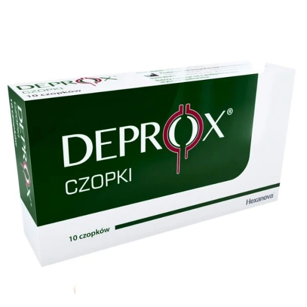 Deprox, czopki doodbytnicze na zapalenie prostaty, 10 sztuk