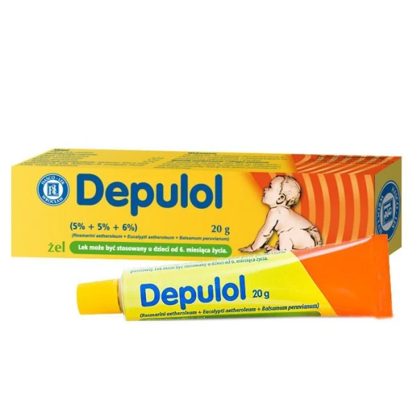 Depulol(5g+5g+6g)/100g, żel, od 6 miesiąca życia, 20g
