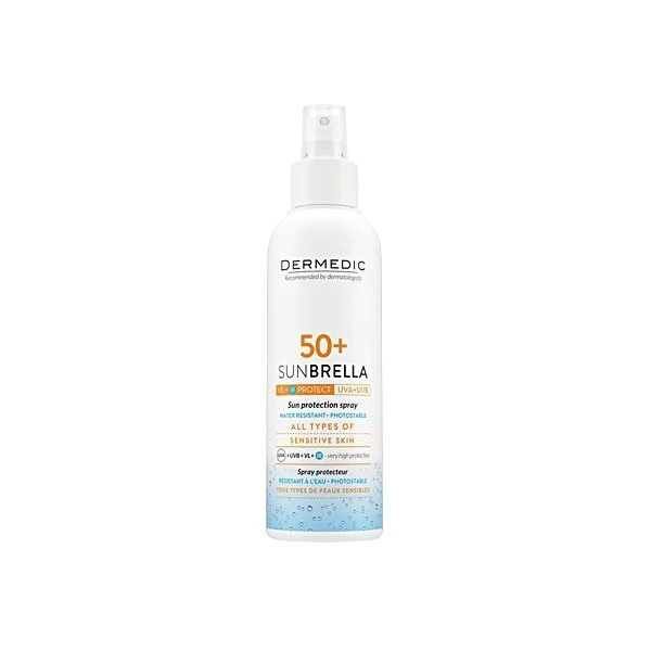 Dermedic, Sunbrella, spray ochronny SPF 50+, dla skóry wrażliwej, 150ml