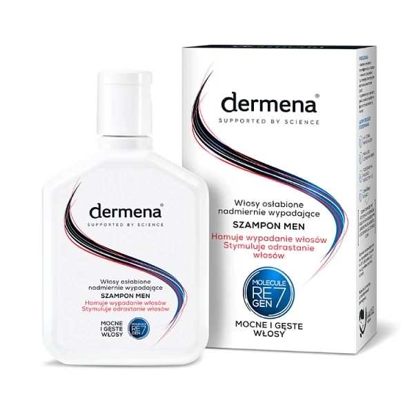Dermena Hair Care Men, szampon do włosów nadmiernie wypadających, 200ml