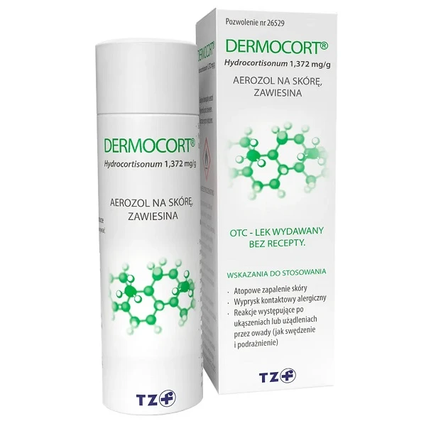 Dermocort 1,372mg/g, aerozol na skórę, zawiesina, 38,25g