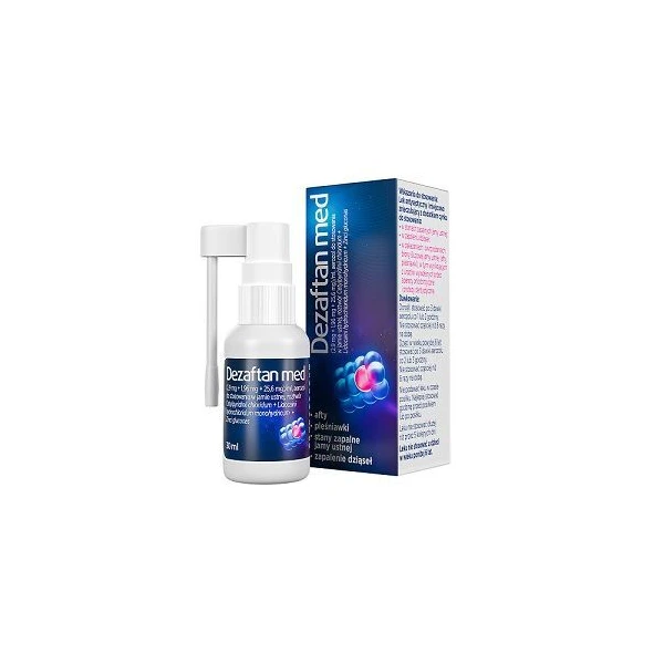 Dezaftan med (2,9mg+1,96mg+25,6mg), aerozol do stosowania w jamie ustnej, 30ml