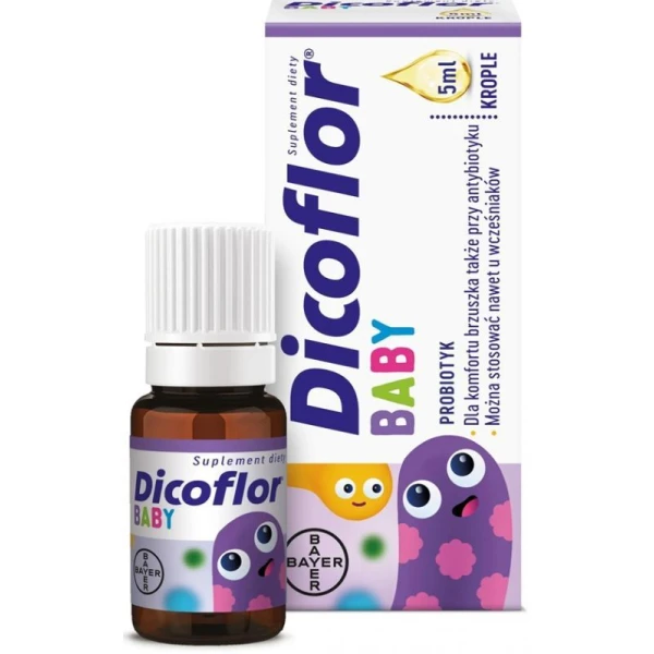 Dicoflor baby, krople, od pierwszych dni życia, 5ml