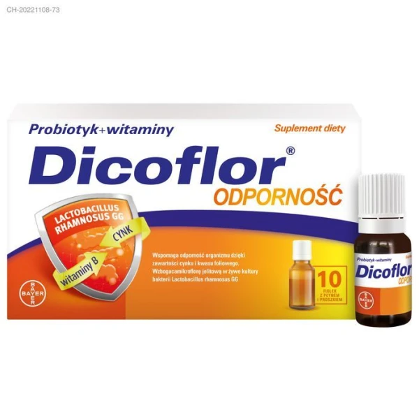 Dicoflor Odporność, 10 fiolek z płynem i proszkiem