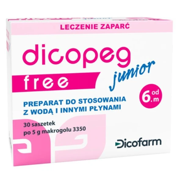 Dicopeg Junior Free, proszek, od 6 miesiąca życia, 30 saszetek po 5g