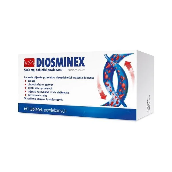 Diosminex 500mg, 60 tabletek