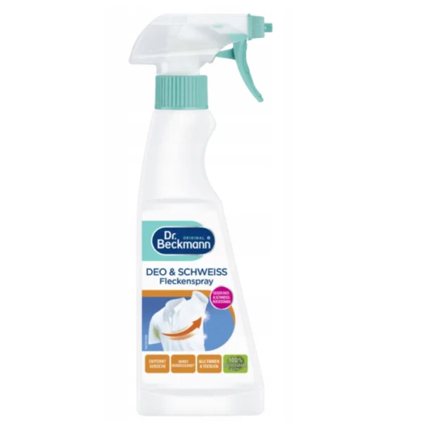 Dr. Beckmann, spray do plam z dezodorantu i potu, do koloru i bieli, 250ml