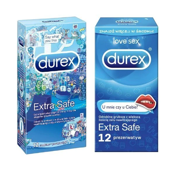 Durex, prezerwatywy lateksowe Extra Safe, 12 sztuk