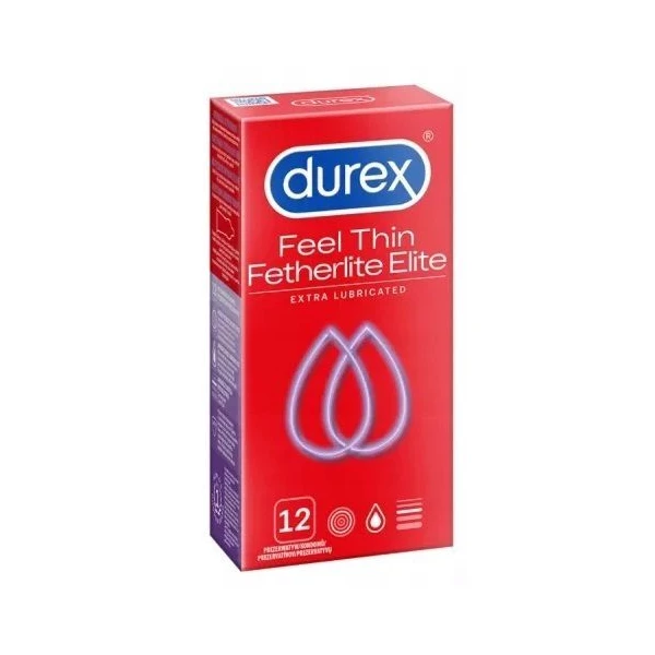 Durex, prezerwatywy lateksowe Fetherlite Elite, 12 sztuk