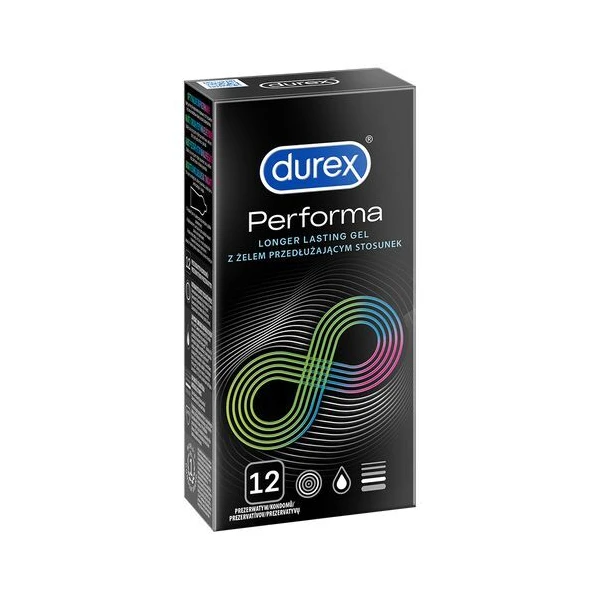 Durex, prezerwatywy lateksowe Performa, 12 sztuk
