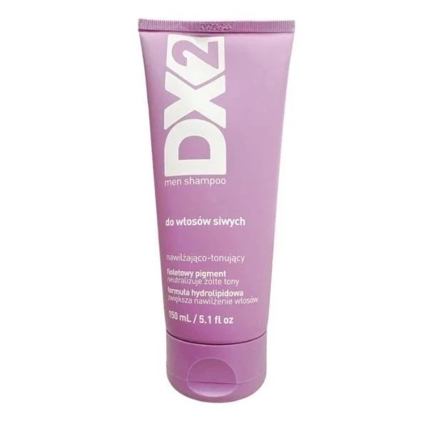 DX2, nawilżająco-tonujący szampon do włosów siwych, dla mężczyzn, 150ml