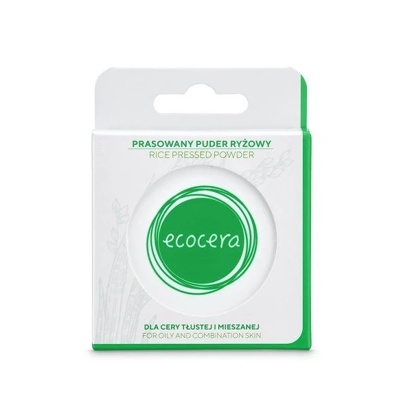 EcoCera, puder prasowany ryżowy, cera mieszana, 10g