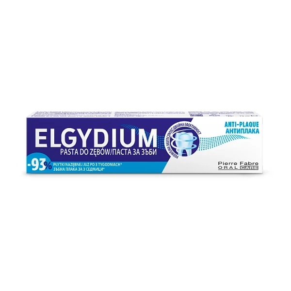 Elgydium Anti-Plaque, pasta do zębów antybakteryjna, 75ml
