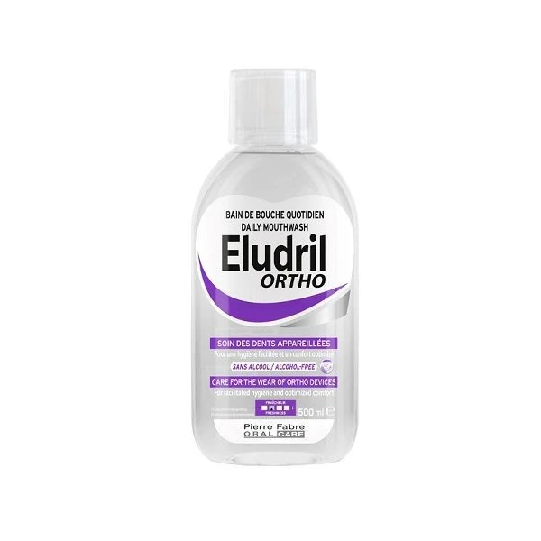 Eludril Ortho, płyn do płukania jamy ustnej, pielęgnacja aparatów ortodontycznych, 500ml