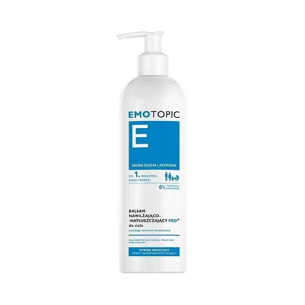Emotopic, balsam nawilżająco-natłuszczający med+, do ciała, od urodzenia, 400ml