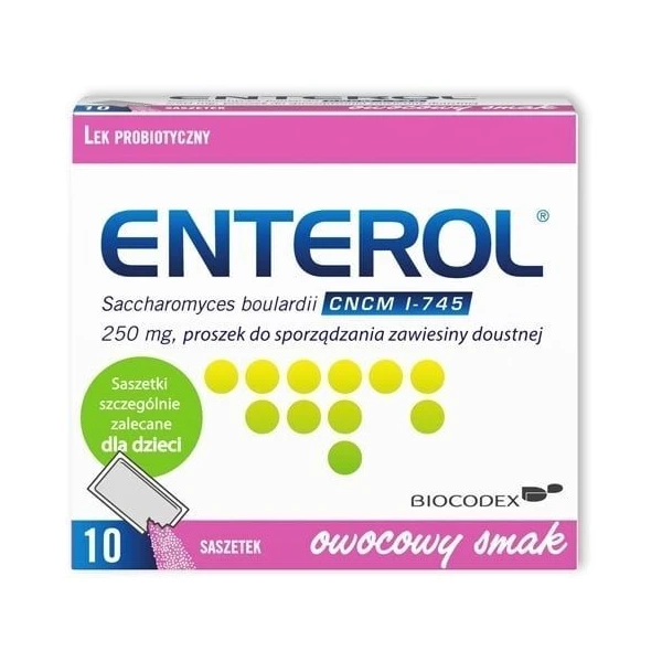 Enterol 250mg, proszek, 10 saszetek