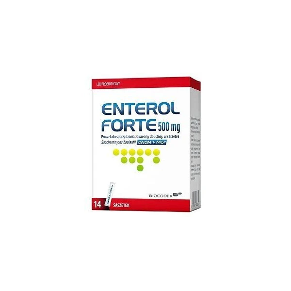 Enterol Forte 500mg, proszek, 14 saszetek