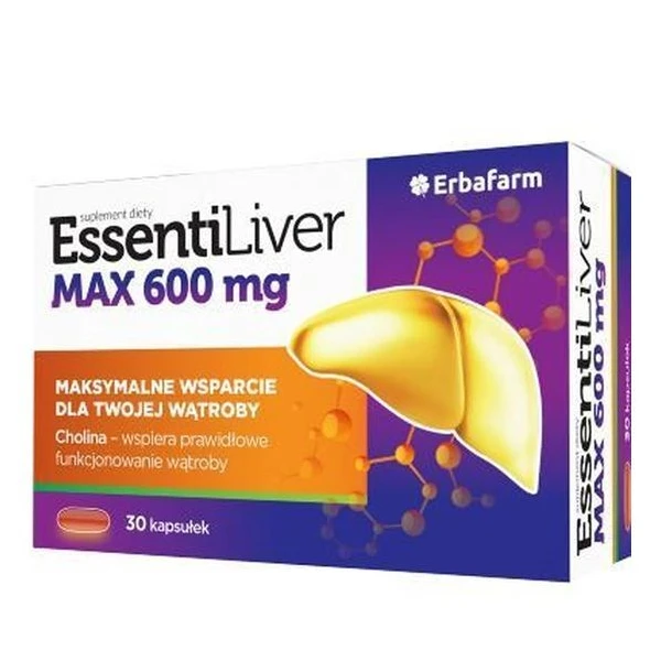 EssentiLivert Max 600mg, 30 kapsułek