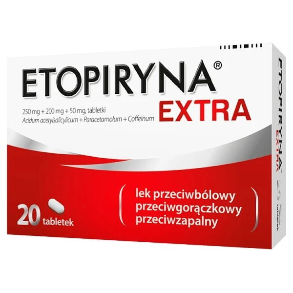 Etopiryna Extra (250mg+200mg+50mg), 20 tabletek