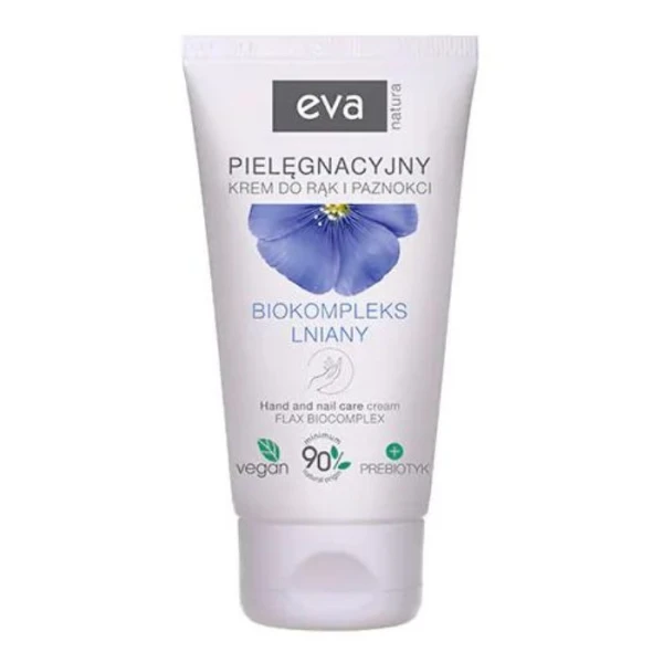 Eva Natura, krem pielęgnacyjny do rąk i paznokci, biokompleks lniany, 75ml